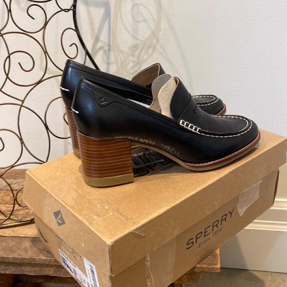 🆕 Sperry Top-Sider Seaport Penny Heel Black